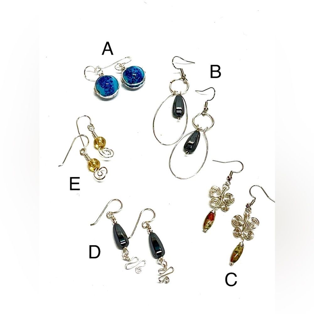 HAND CRAFTED Silver Plate Dangle Earrings, Priced Per Pair, Handmade Jewelry